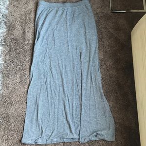 American Eagle gray maxi skirt with slit